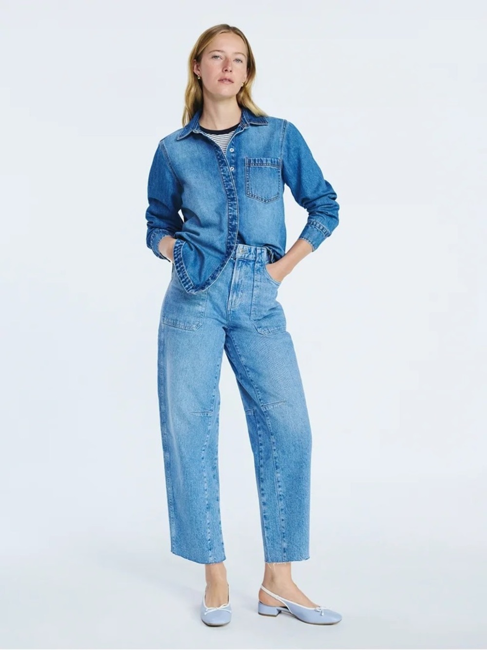 Free Assembly Women's Cropped Carpenter Barrel Sz 10 
Jeans, 27"